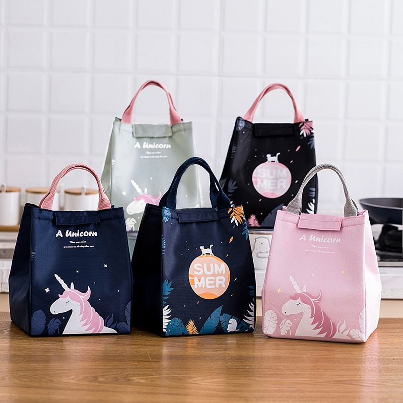 Tote Bag Sublimation - جديد لطيف الكرتون يونيكورن الغداء حقيبة