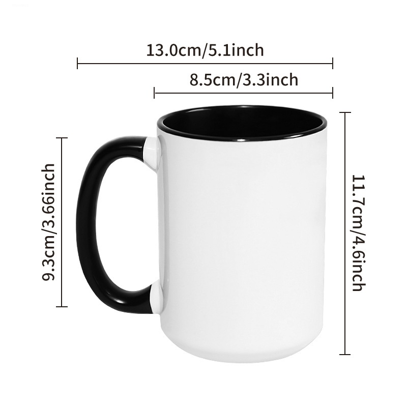 Sublimation Mug White - كوب سيراميك كبير سعة 450 مل