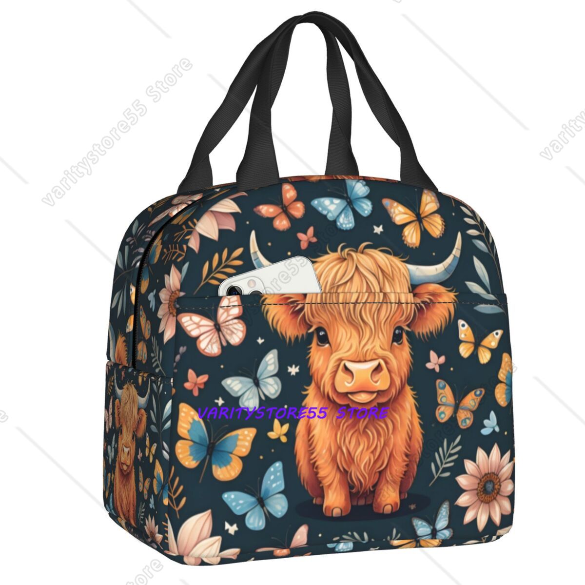 حقيبة غداء مخصصة بتصميم بقرة ه - مراجعة Tote Bag Sublimation وسعره