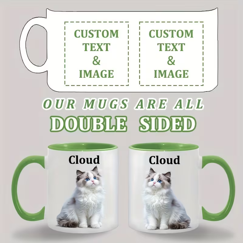 كوب سيراميك مخصص بألوان داخلية - مراجعة Sublimation Mug White وسعره